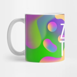 Gradient of stripes, Zeta label Mug